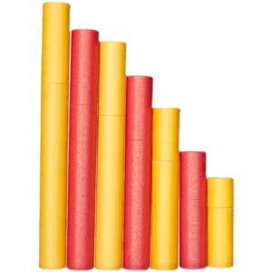 Custom Kraft Red Gold and Blue Cardboard Tube Packaging for Posters Paintings Incense and Canisters