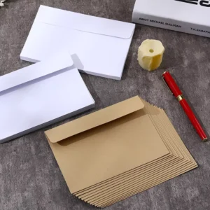 Custom Krafte Paper Envelope A2 A6 A7 C4 Sizes Self Adhesive Peel and Seal Wallet Envelope for Gifts