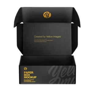 Custom Large Black Corrugated Cardboard Shipping Mailer Shoe Boxes