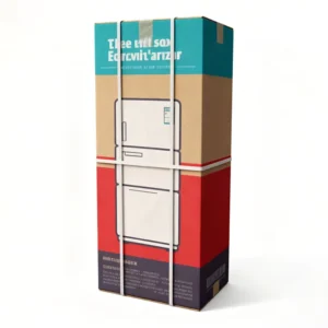 Custom Large Corrugated Brown Refrigerator Shipping Box for Appliances