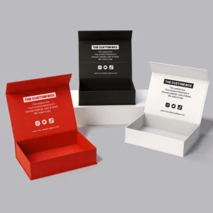 Custom Large Matte Black Rigid Cardboard Gift Box with Foldable Magnetic Closure