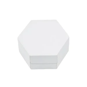 Custom Large Matte White Rigid Hexagon Paper Cardboard Two-Piece Lid and Base Gift Box with Logo