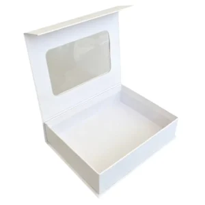 Custom Lid-and-Base Cardboard Box with Transparent Window for Daily Goods and Gifts