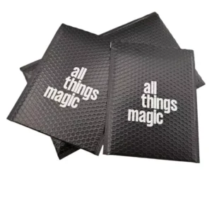 Custom Logo 140gsm PE Thickened Poly Bubble Mailing Bag Disposable Recyclable Cosmetics Toothpaste Wigs Packaging Silk Screen