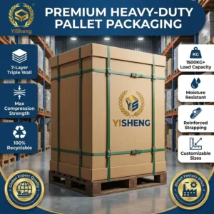 Custom Logo 5-7 Ply Triple Wall Heavy Industrial Corrugated Carton High Compression Export Box for Goods Bulk Logistics Shipping