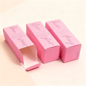 Custom Logo Beauty Cosmetic Paper Box, Recyclable Cardboard Gift Box for Essential Oil and Skin Care