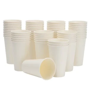 Custom Logo Biodegradable Eco-Friendly Disposable Coffee Paper Cup Set with Paper Sleeve Lid and Wooden Stirrer for Cafe