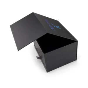 Custom Logo Black Rigid Paper Gift Box for Music Brands