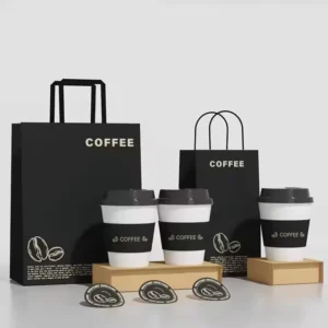 Custom Logo Brown Kraft Paper Bags with Handles for Shopping, Gifts, Fast Food Takeaway, and Beverages