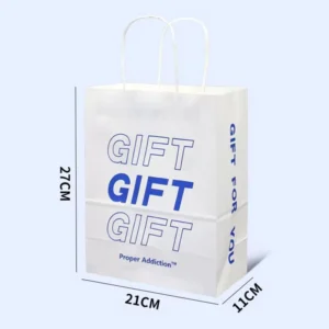 Custom Logo Brown Kraft Paper Shopping Bag With Twisted Handles Eco Friendly Recyclable Gift Retail Takeaway Paper Bag OEM