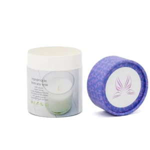 Custom Logo Candle Packaging Paper Tube Custom Size Round Cardboard Canister Strong White Card Material Bulk Supply