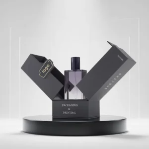 Custom Logo Cardboard Cosmetic Gift Box Double Opening Matt Lamination Magnetic Closure Perfume Packaging Box