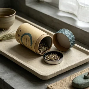 Custom Logo Coffee Bean Tube Round Paper Tube Food Grade Tea Canister for Loose Leaf Herb Matcha Eco Gift Packaging