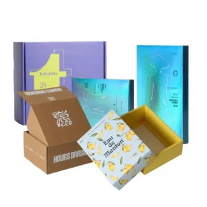 Custom Logo Color Printing Carton Corrugated Cardboard Paper Boxes Clothing Luxury Gift Packaging Tear Strip Mailer Shipping Box