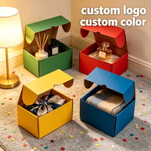 Custom Logo Colored Gift Boxes Thickened Cardboard for Perfume and Scarf Gifts