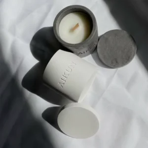 Custom Logo Concrete Jar Scented Candle With Paper Tube Packaging for Hotel Spa Gift Supply