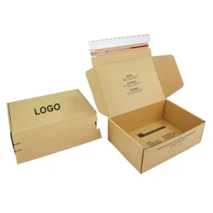 Custom Logo Corrugated Ecommerce Mailer Box with Adhesive Tear Strip