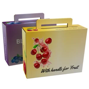Custom Logo Corrugated Fruit Packaging Box with Handle