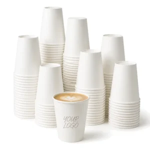 Custom Logo Disposable Latte Coffee Paper Cup for Hot Drinks Single-Wall Insulated Thickened Tea Cup Biodegradable