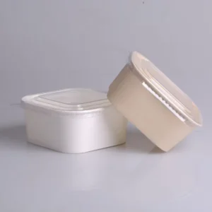 Custom Logo Disposable Square Salad Bowls and Leakproof Greaseproof Kraft Paper Food Boxes for Catering Takeaway