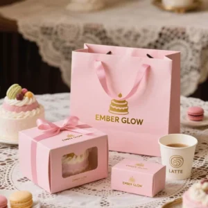 Custom Logo Disposable Transparent Window Cake Paper Food Box