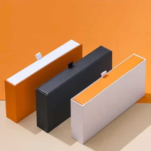 Custom Logo Drawer Slide Closure Paper Box Rigid Cardboard Scarves Gift Packaging Boxes