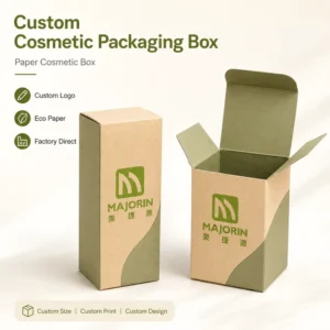 Custom Logo Eco-Friendly Foldable Kraft Paper Folding Carton Cosmetic Packaging Box for Beauty Products
