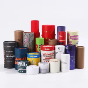 Custom Logo Eco-Friendly Glitter Paper Tube Canister Food Grade Tea Can Box Sky Earth Lid Drawer Packaging Poster Moxibustion