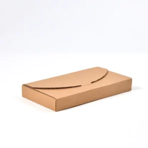 Custom Logo Eco-Friendly Kraft Cardboard Envelope-Style Packaging Box with Matt Lamination and Embossing for Books and Cards