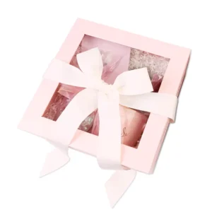 Custom Logo Eco Friendly Paper Cardboard Gift Packaging Box with Clear PVC Window