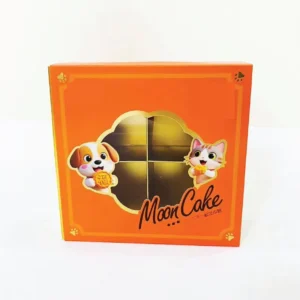 Custom Logo Eco-Friendly Rigid Paperboard Boxes for Cake and Mooncake Packaging with Inner Tray and Gold Foil