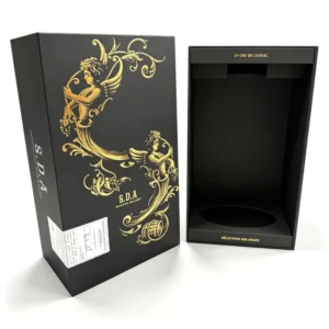 Custom Logo Eco-friendly Sponge-Lined Matt-Laminated Embossed Drawer-Style Gift Box for Red Wine