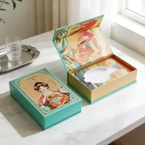 Custom Logo Folding Cardboard Chinese-Style Gift Box with Rigid Magnetic Closure and Lid