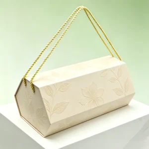 Custom Logo Folding Paper Gift Box with Handle for Wine, Tea, and Food