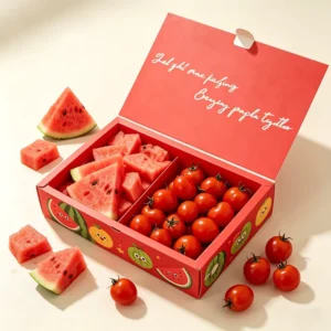 Custom Logo Fruit Shipping Box with Dividers, Cardboard Paper