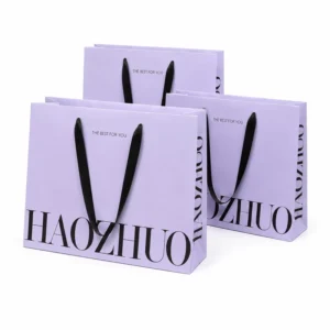 Custom Logo Handheld Cardboard Paper Shopping Bag, Recyclable, for Retail Packaging