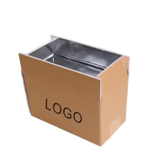 Custom Logo Insulated Styrofoam Cooler Box with Aluminum Foil for Frozen Food, Fish, Meat, Vegetables and Fruit