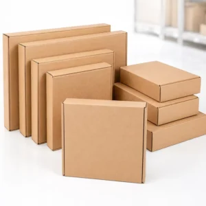 Custom Logo Kraft Corrugated Self-Locking Mailer Shipping Box for Phone Cases and Screen Protectors
