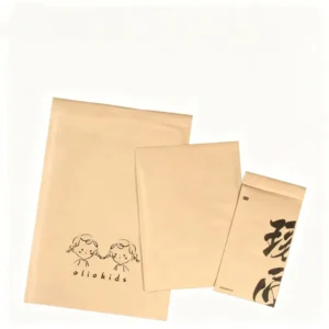 Custom Logo Kraft Paper Bubble Mailer Self-Seal Waterproof Express Shipping Envelope for E-Commerce Packaging