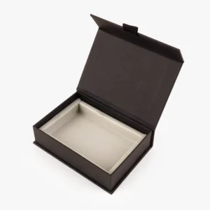 Custom Logo Large Black Matte Foldable Rigid Cardboard Gift Box with Magnetic Closure