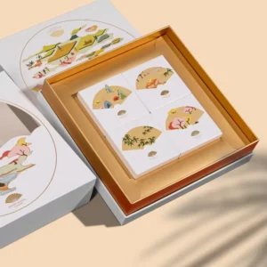 Custom Logo Lid-and-Base Rigid Paper Gift Box for Food, Chocolate, Cookies, Candy, and Mooncakes