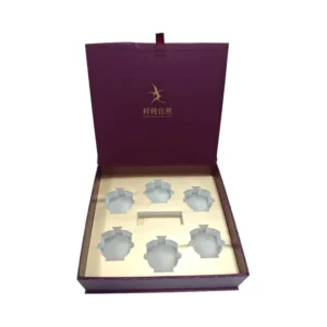 Custom Logo Magnetic Coated Paper Recyclable Slotted Rigid Gift Craft Packaging UV Coating Sponge Lining