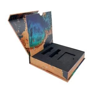 Custom Logo Magnetic Cosmetic Paper Box with Foam Insert and Color Printing