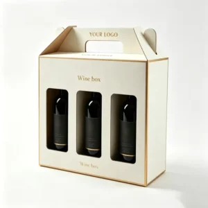 Custom Logo Matte Cardboard Wine Bottle Gift Box