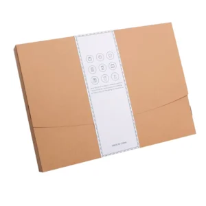 Custom Logo Natural Kraft Paper Folder Box for Shoe and Clothing Garment Packaging with Vanishing Printing Handling