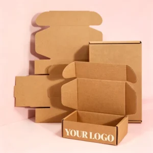 Custom Logo Natural Kraft Paper Folding Carton Mailing Shipping Box Gift Box