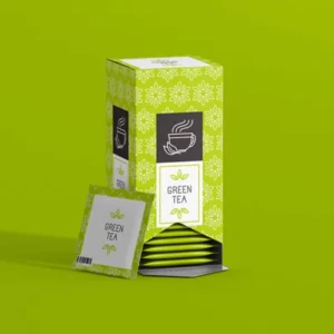 Aangepaste Logo Papieren Verpakkingsdoos voor Verpakking van Groene Theezakjes