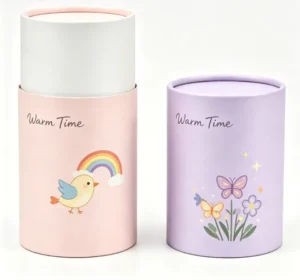 Custom Logo Personalized Print Round Kraft Cylinder Tube Eco-friendly Paper Canister for Tea Candy Gift Packing Box