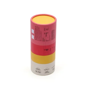 Custom Logo Portable Household Paperboard Tube Canister with Lid