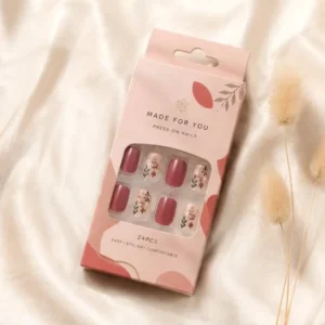 Custom Logo Press-on Nail Packaging Box Eco-Friendly Paper Nail Display Box for Nail Art Salons with Window